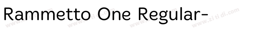 Rammetto One Regular字体转换